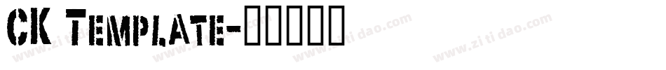 CK Template字体转换